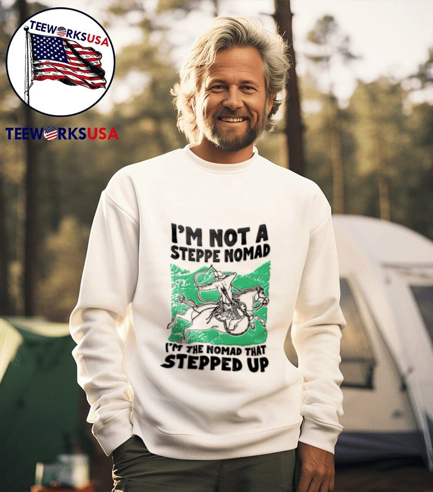 Im Not A Steppe Nomad The That Stepped Up Line Art - Adult & Kids T-Shirts, Sweatshirts & Hoodies apparel design preview 5
