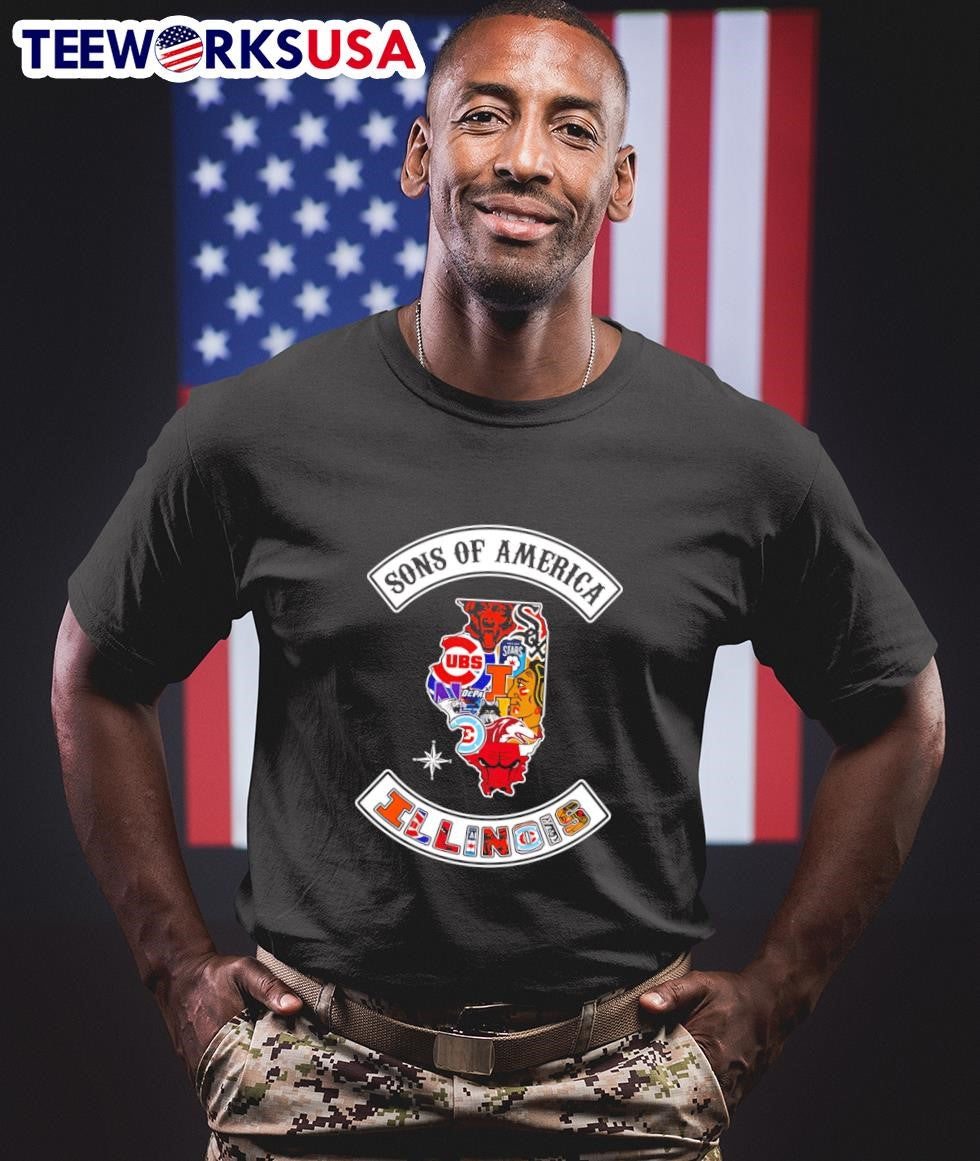 Sons of America Illinois sports - Adult & Kids T-Shirts, Sweatshirts & Hoodies apparel design preview 1