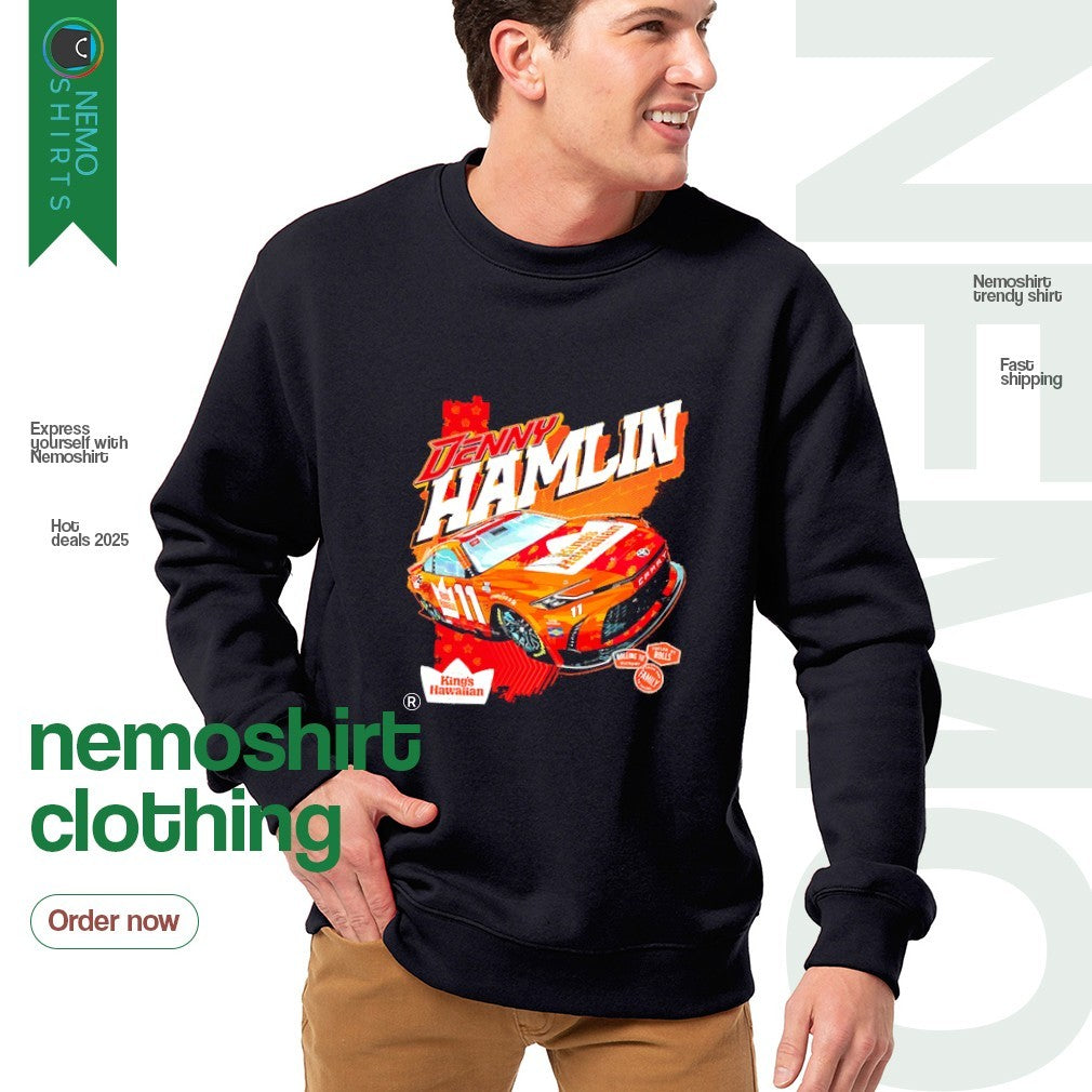 Denny Hamlin Joe Gibbs racing King's Hawaiian car - Adult & Kids T-Shirts, Sweatshirts & Hoodies apparel design preview 4