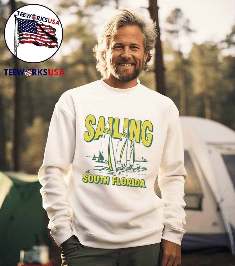 USF Sailing South Florida - Adult & Kids T-Shirts, Sweatshirts & Hoodies apparel design preview 3