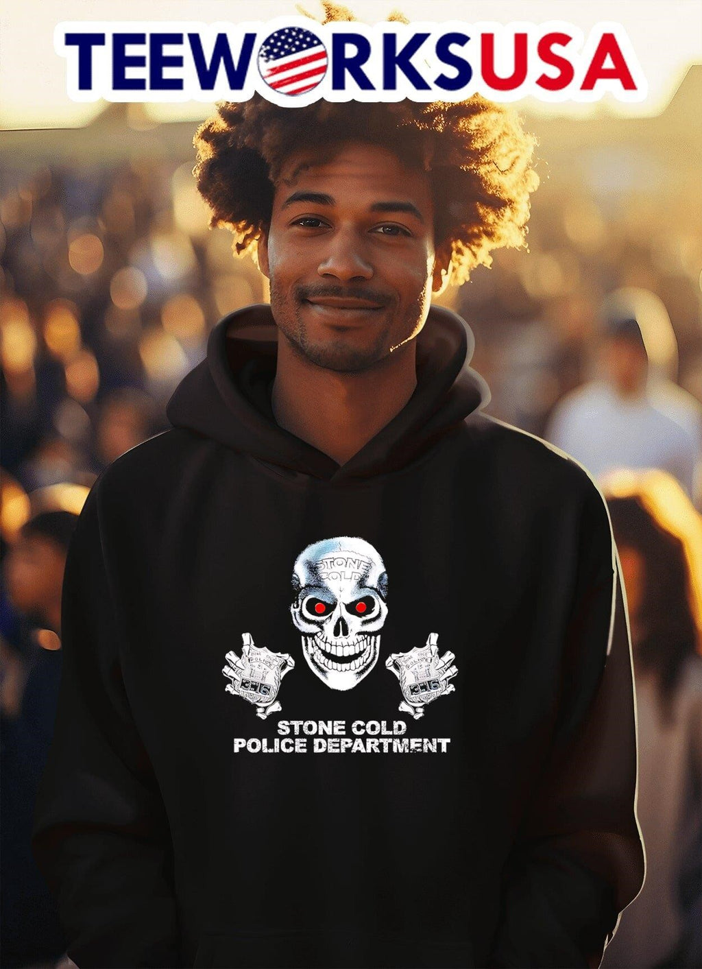 Stone Cold police department - Adult & Kids T-Shirts, Sweatshirts & Hoodies apparel design preview 2