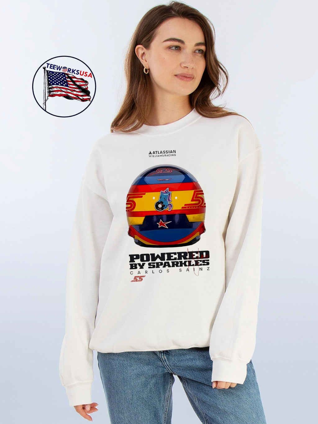 Atlassian Williams Racing Womens Sparkles White - Adult & Kids T-Shirts, Sweatshirts & Hoodies apparel design preview 5
