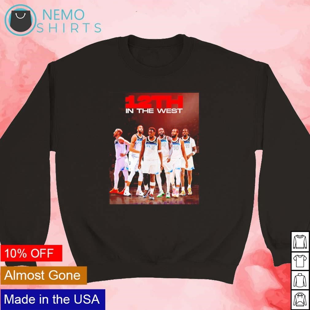 Minnesota Timberwolves 12th in the West - Adult & Kids T-Shirts, Sweatshirts & Hoodies apparel design preview 5