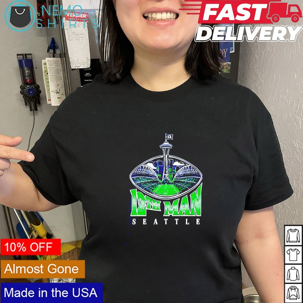 12th Man Seattle Seahawks stadium - Adult & Kids T-Shirts, Sweatshirts & Hoodies apparel design preview 2