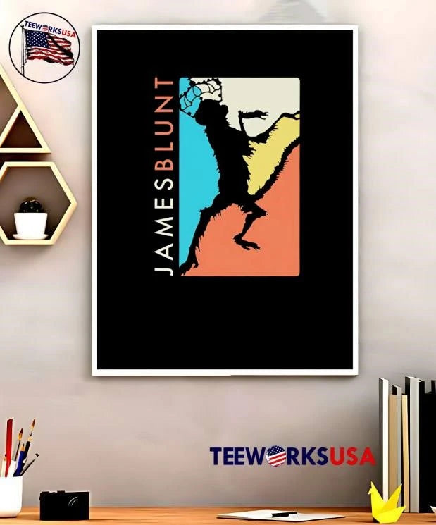 James Blunt Silhouetted Monkey Dancing - Adult & Kids T-Shirts, Sweatshirts & Hoodies apparel design preview 5