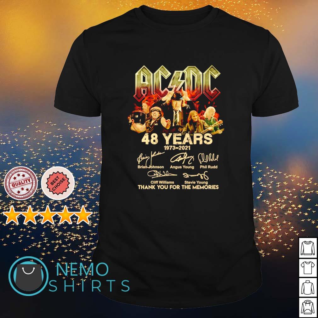 ACDC 48 years 1973 2021 thank you for the memories - Adult & Kids T-Shirts, Sweatshirts & Hoodies apparel design preview 1