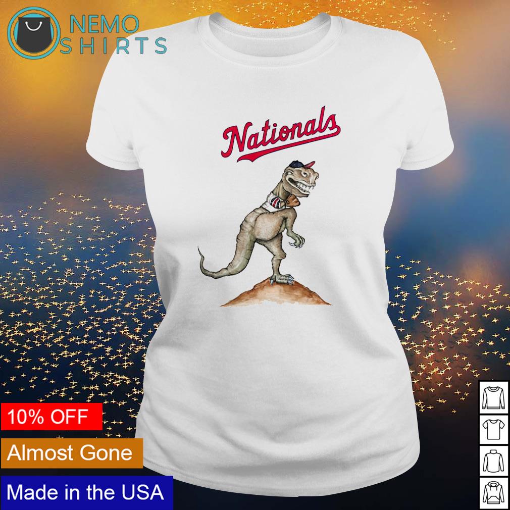 Washington Nationals T-Rex throw a baseball - Adult & Kids T-Shirts, Sweatshirts & Hoodies product image 3