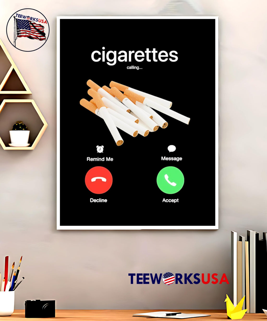 Cigarettes calling - Adult & Kids T-Shirts, Sweatshirts & Hoodies apparel design preview 5
