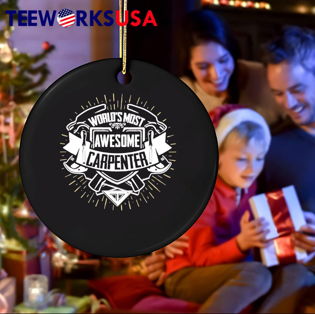 World's Most Awesome Carpenter logo - Adult & Kids T-Shirts, Sweatshirts & Hoodies apparel design preview 4