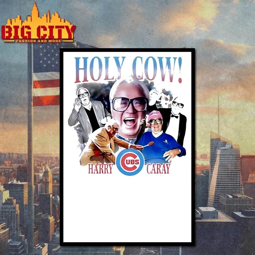 Cubs Holy Cow Harry Caray - Adult & Kids T-Shirts, Sweatshirts & Hoodies apparel design preview 4