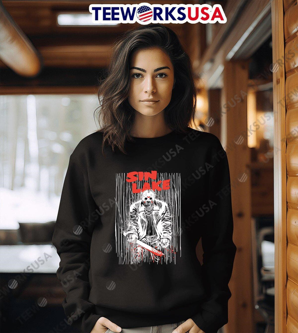 Jason Voorhees Sin Lake Halloween - Adult & Kids T-Shirts, Sweatshirts & Hoodies apparel design preview 3