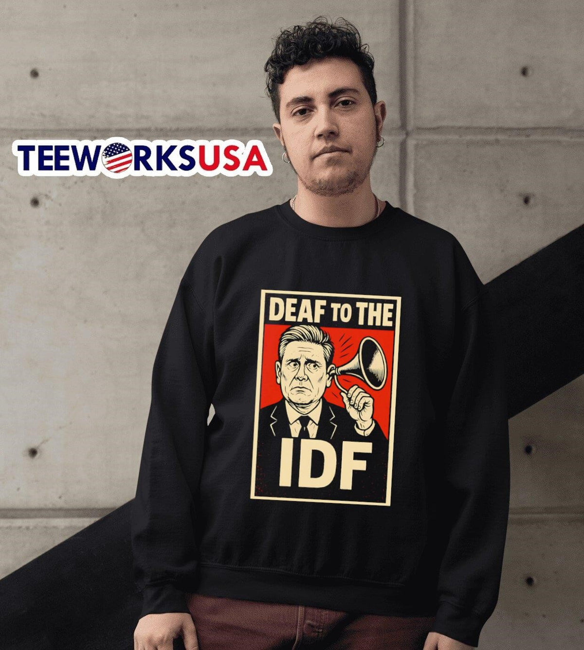 Deaf to the Idf - Adult & Kids T-Shirts, Sweatshirts & Hoodies apparel design preview 6