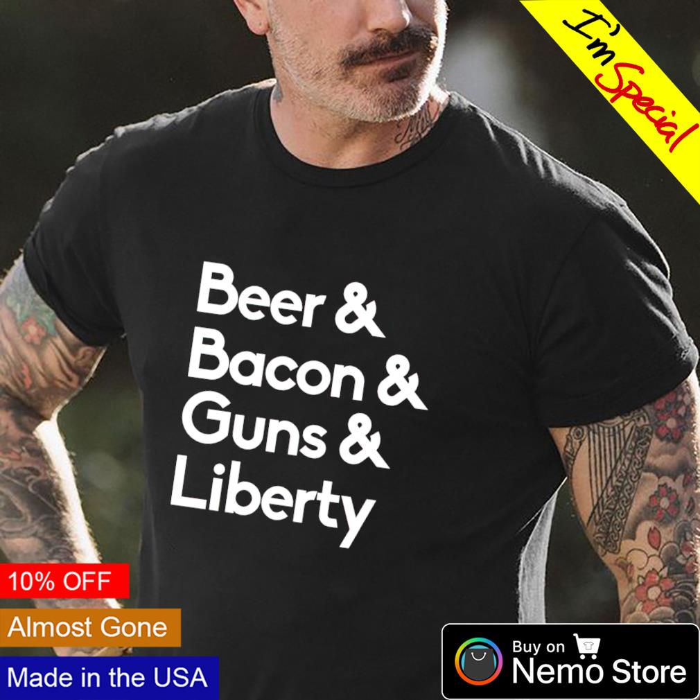 Beer bacon guns liberty - Adult & Kids T-Shirts, Sweatshirts & Hoodies apparel design preview 1