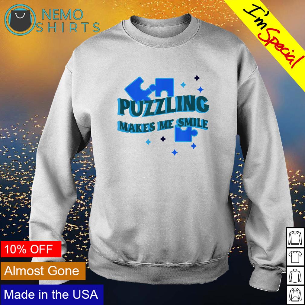 Puzzling makes me smile - Adult & Kids T-Shirts, Sweatshirts & Hoodies apparel design preview 4