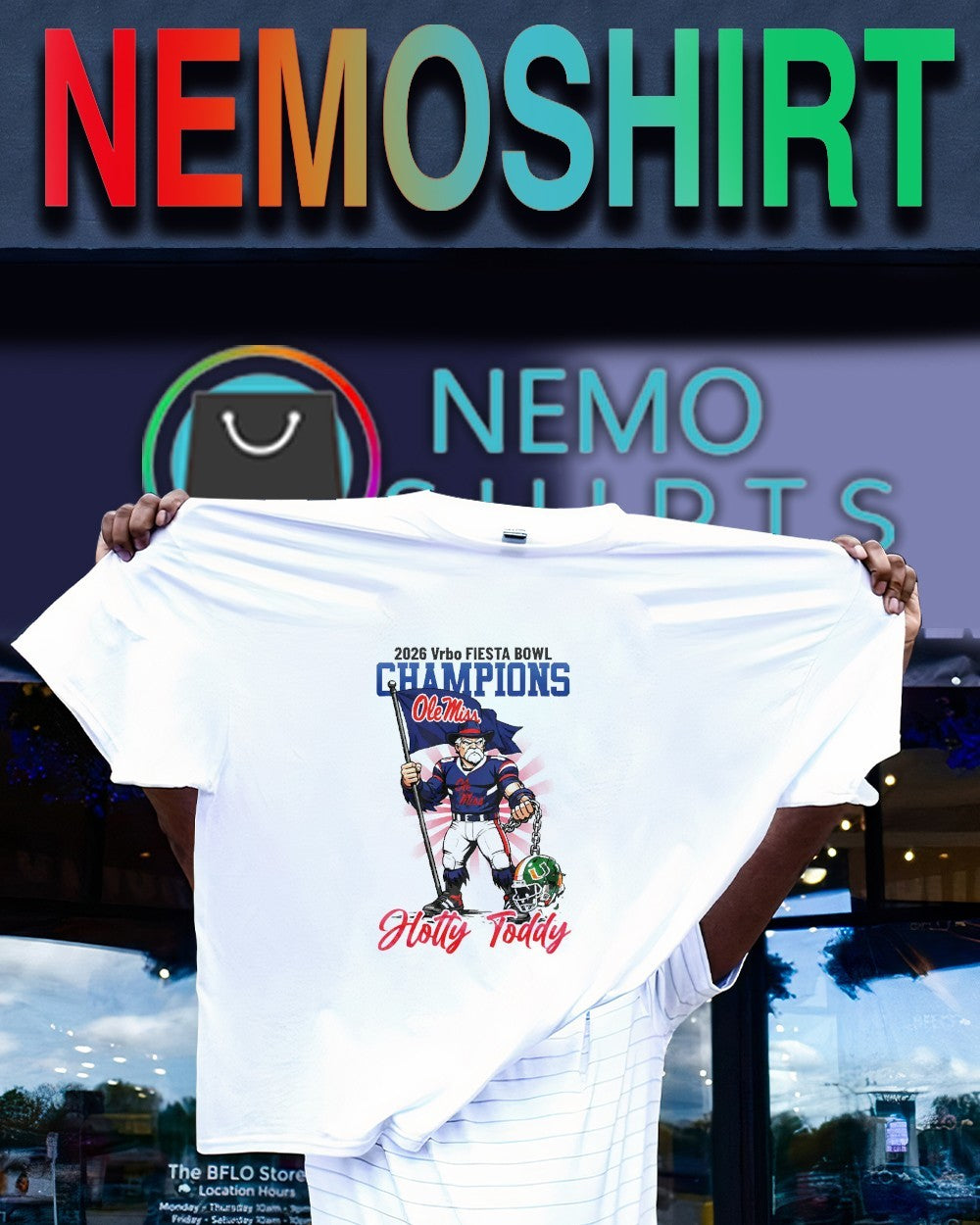Ole Miss Rebels take Miami helmet 2026 Vrbo Fiesta - Adult & Kids T-Shirts, Sweatshirts & Hoodies apparel design preview 1