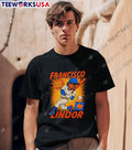 Francisco Lindor New York Mets caricature apple - Adult & Kids T-Shirts, Sweatshirts & Hoodies apparel design preview 1