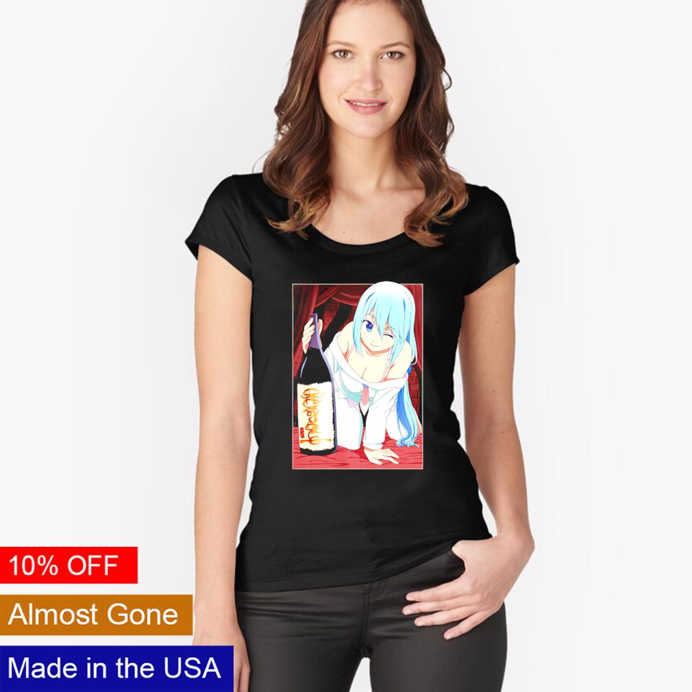 Anime Konosuba Aqua and Sake - Adult & Kids T-Shirts, Sweatshirts & Hoodies apparel design preview 3
