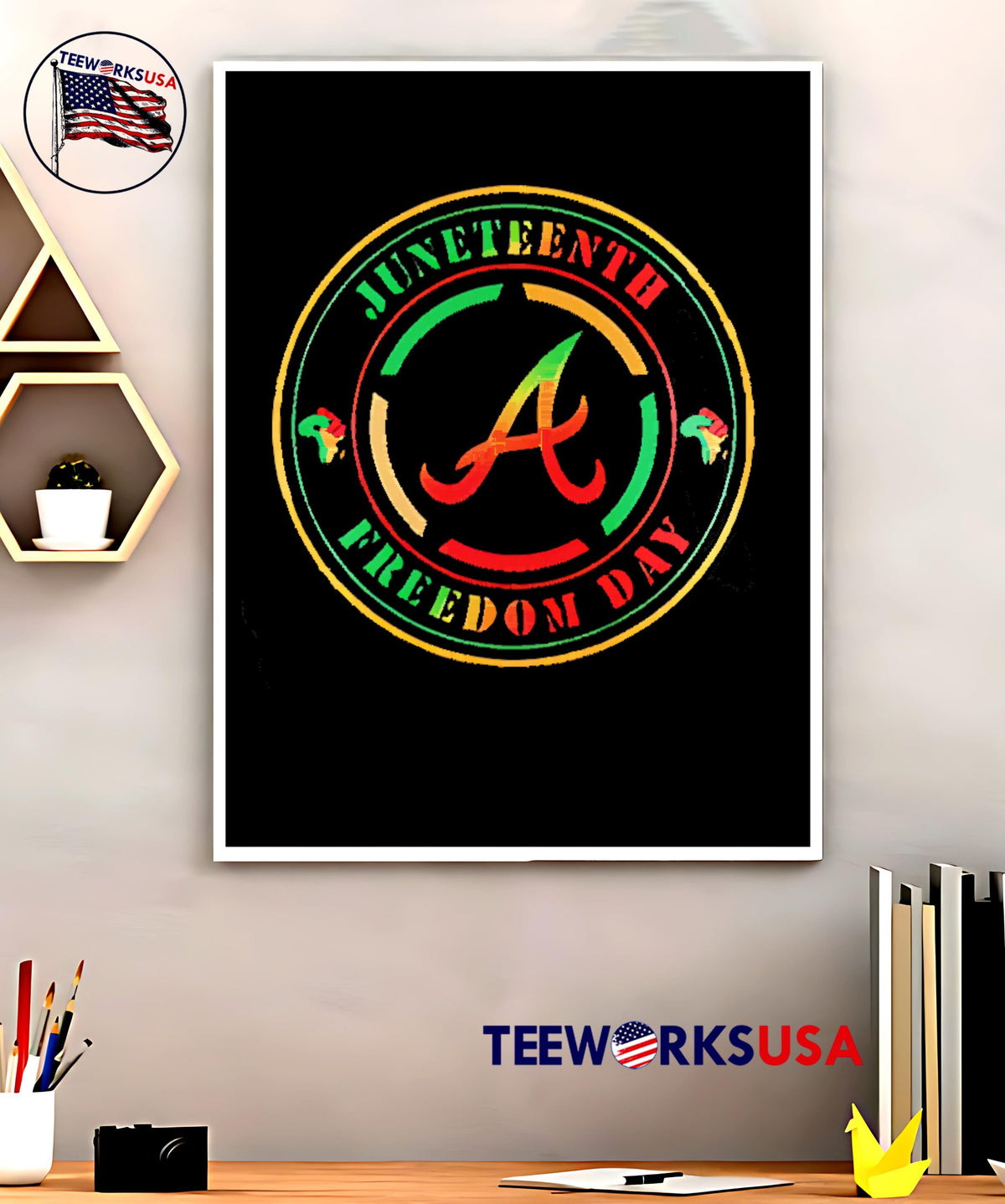 Braves Juneteenth Freedom Day 2025 - Adult & Kids T-Shirts, Sweatshirts & Hoodies apparel design preview 5