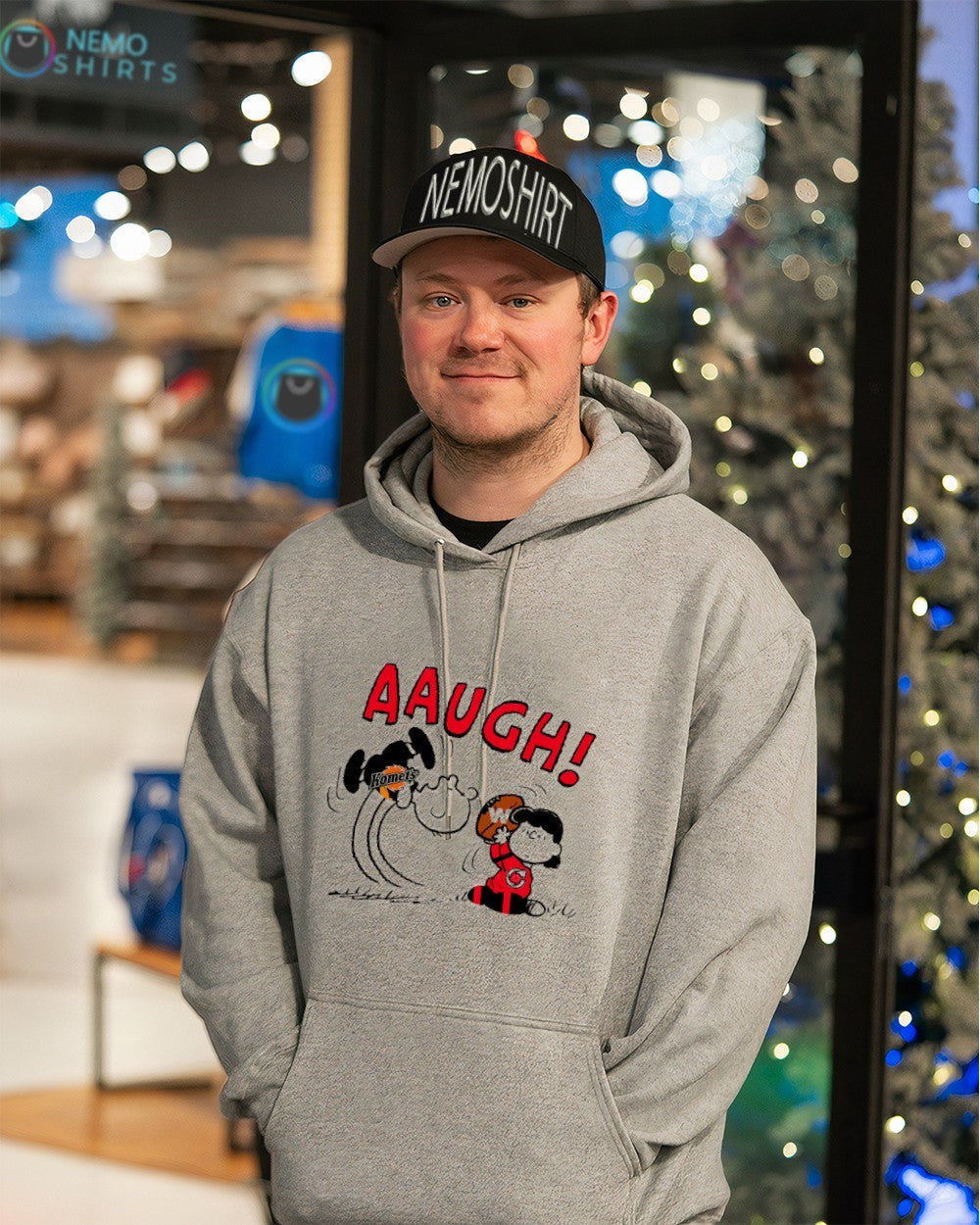 Charlie Brown and Lucy aaugh Cincinnati Cyclones - Adult & Kids T-Shirts, Sweatshirts & Hoodies apparel design preview 3