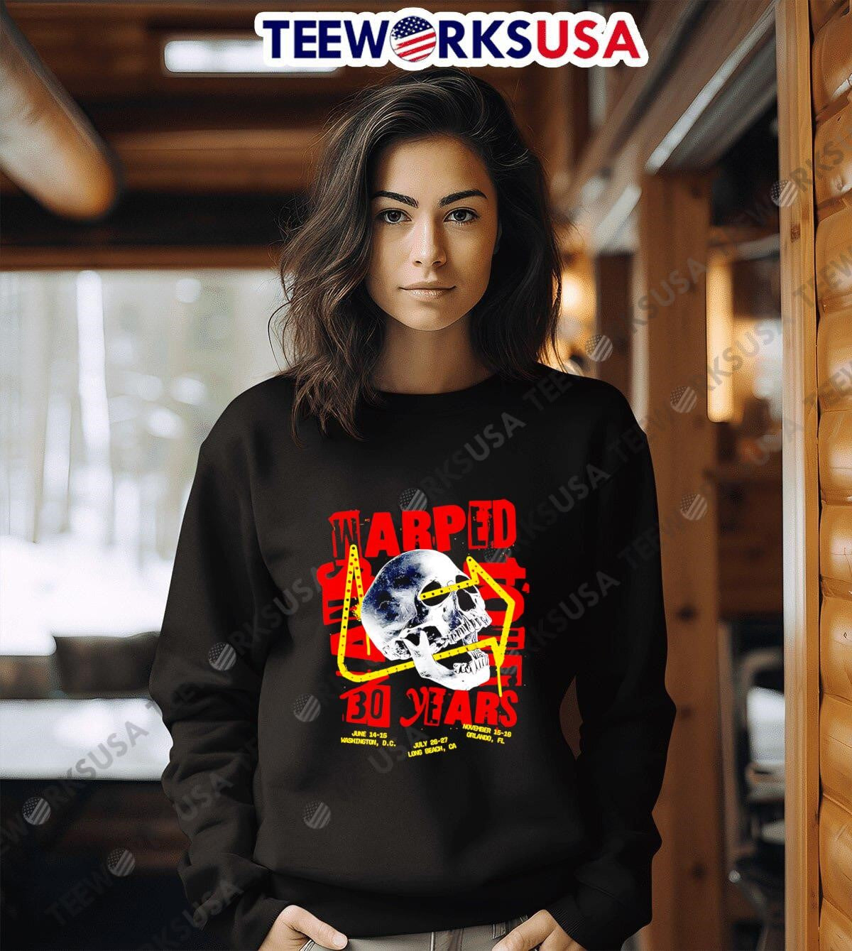 Vans Warped Tour 30 Years Skull - Adult & Kids T-Shirts, Sweatshirts & Hoodies apparel design preview 6