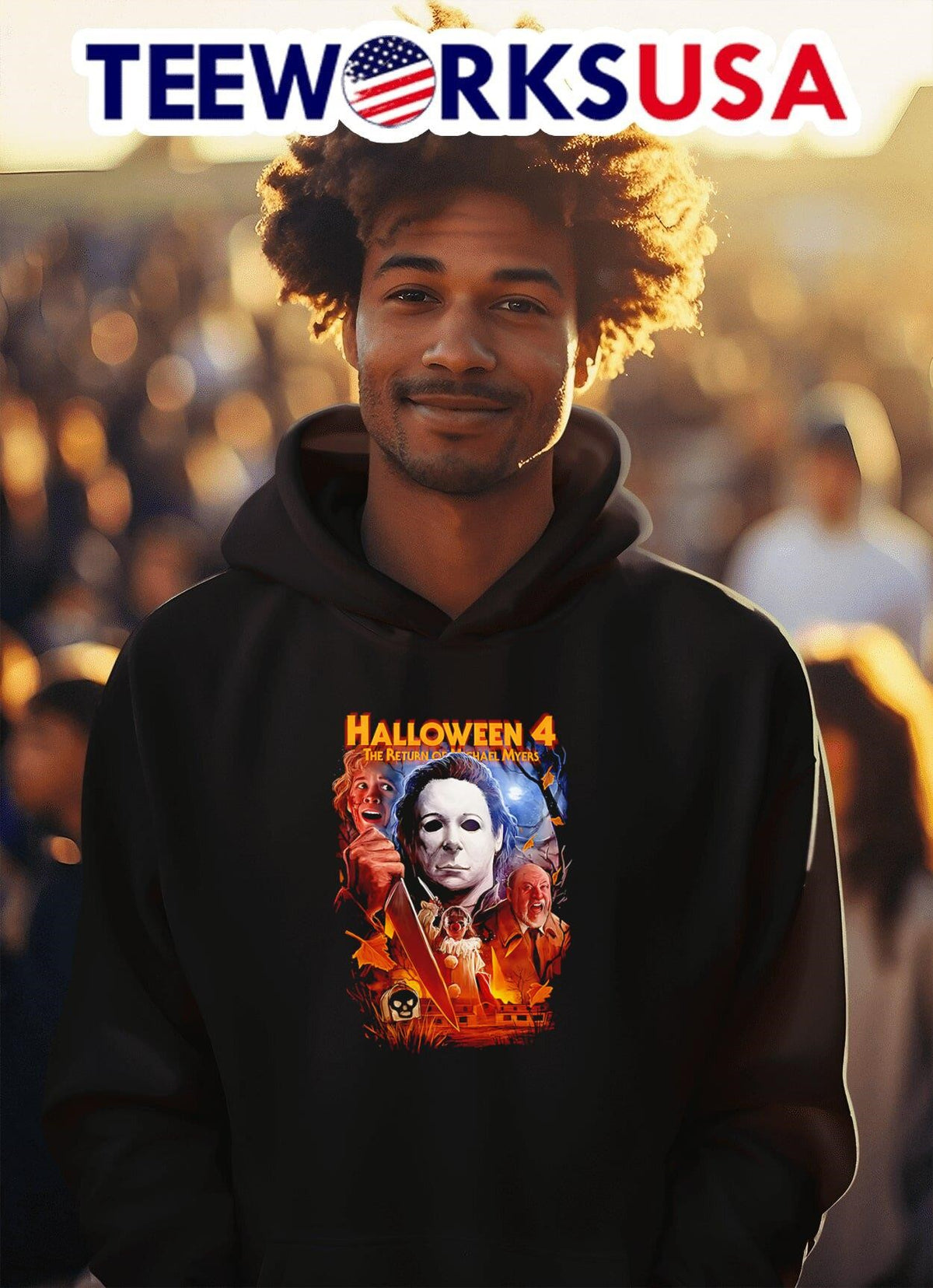 Halloween 4 the return of Michael Myers ten years - Adult & Kids T-Shirts, Sweatshirts & Hoodies apparel design preview 2