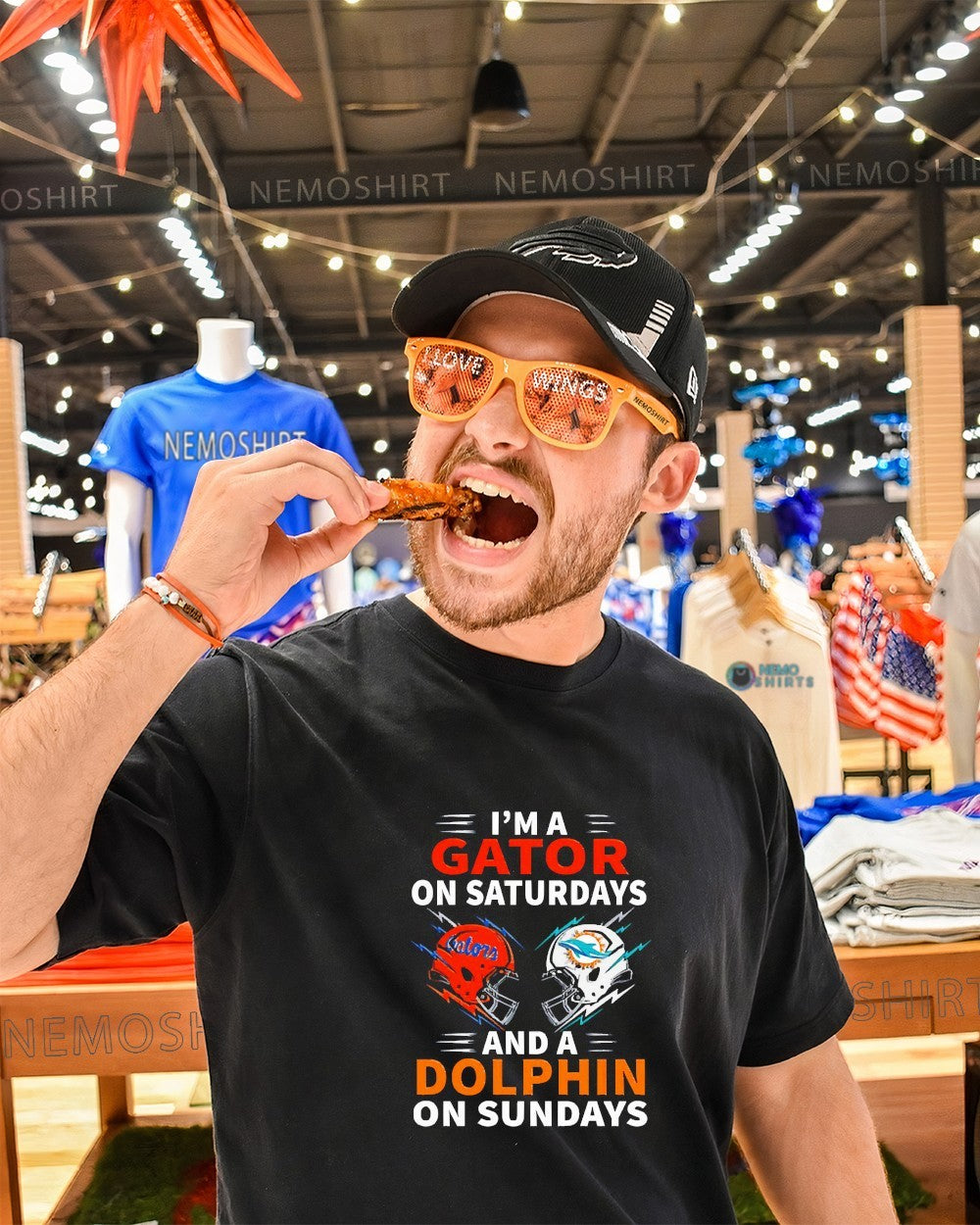 I'm a Florida Gators on Saturdays and Miami Dolphins - Adult & Kids T-Shirts, Sweatshirts & Hoodies apparel design preview 1