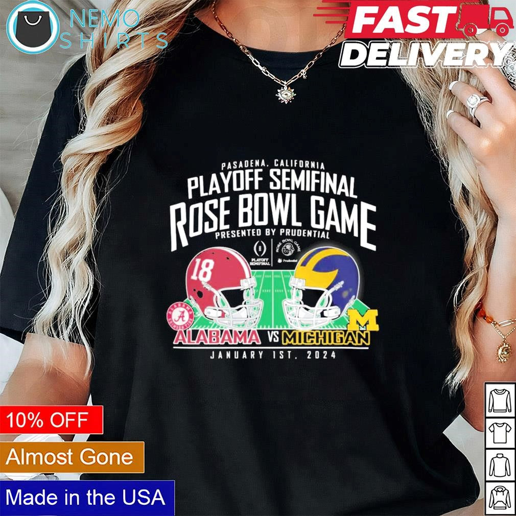 Michigan Wolverines vs Alabama Crimson Tide Playoff - Adult & Kids T-Shirts, Sweatshirts & Hoodies apparel design preview 3