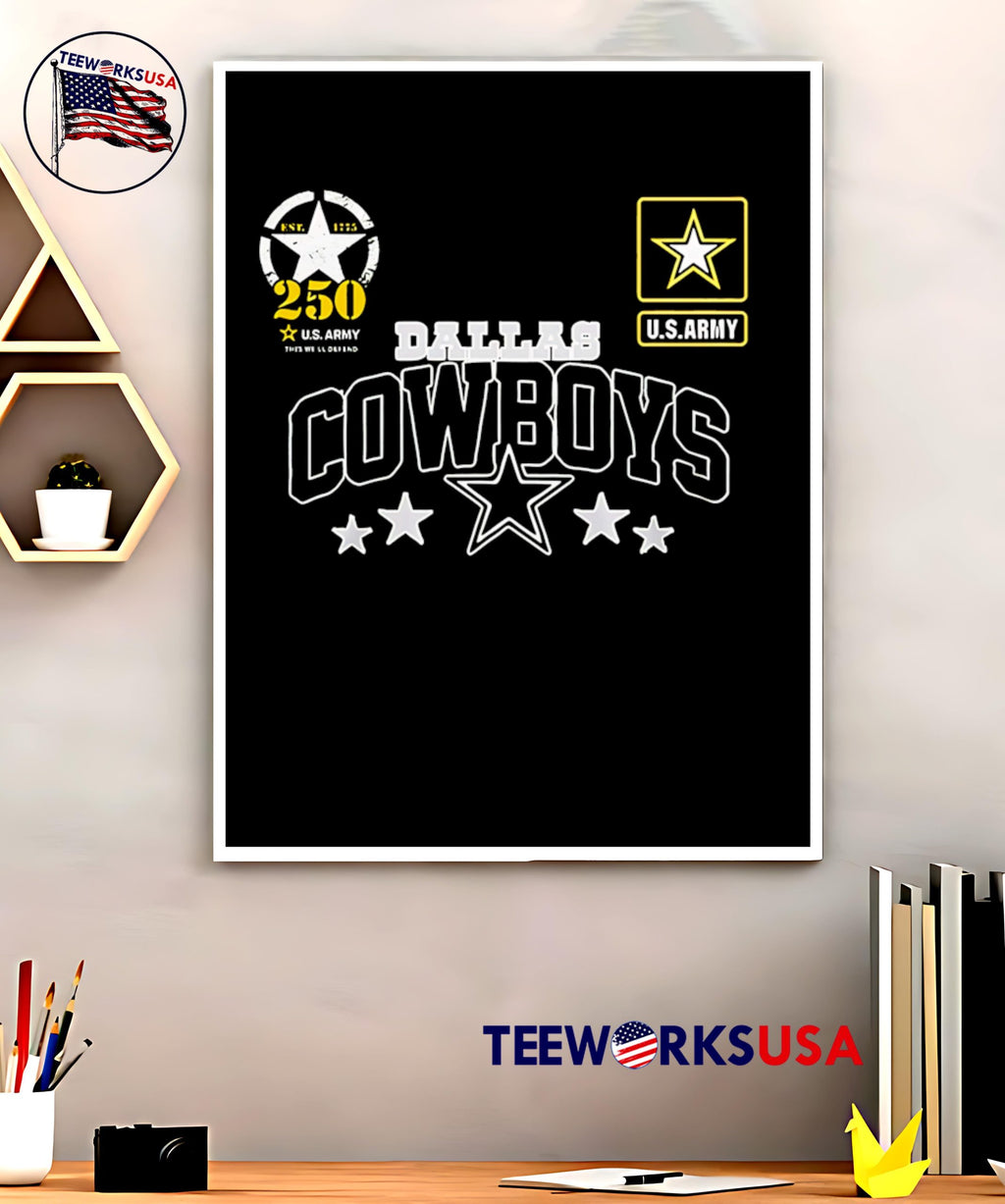 Dallas Cowboys US Army 250th Birthday Celebration - Adult & Kids T-Shirts, Sweatshirts & Hoodies apparel design preview 5