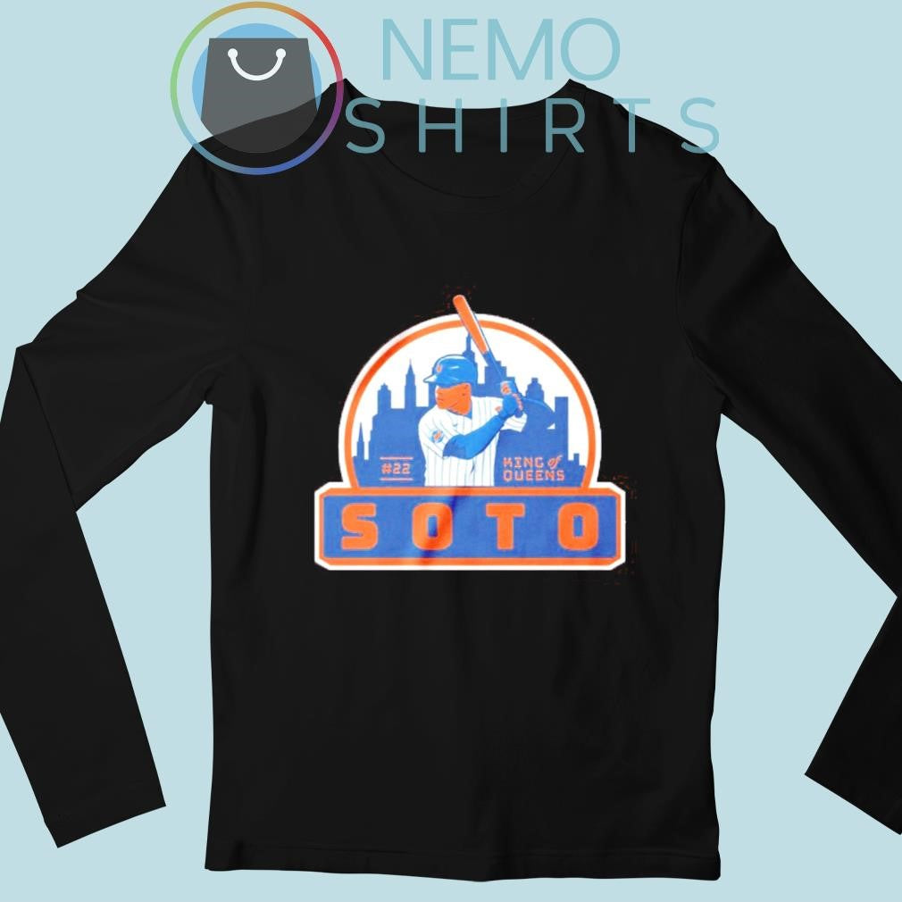 New York Mets Juan Soto 22 King of Queens - Adult & Kids T-Shirts, Sweatshirts & Hoodies apparel design preview 3