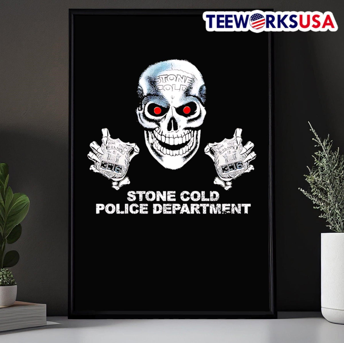 Stone Cold police department - Adult & Kids T-Shirts, Sweatshirts & Hoodies apparel design preview 5