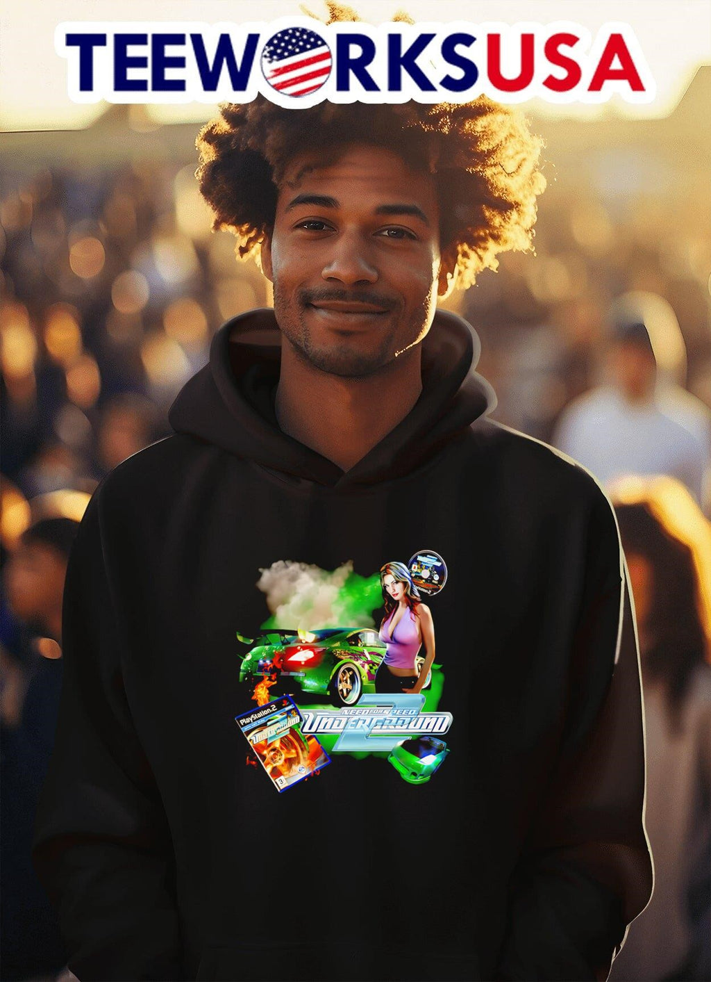 Need for Speed Underground Racing - Adult & Kids T-Shirts, Sweatshirts & Hoodies apparel design preview 2