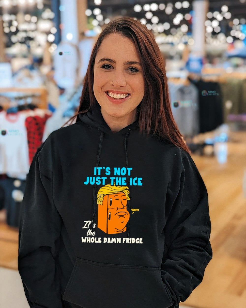 It's not just the ice whole damn fridge Trump tariffs - Adult & Kids T-Shirts, Sweatshirts & Hoodies apparel design preview 5