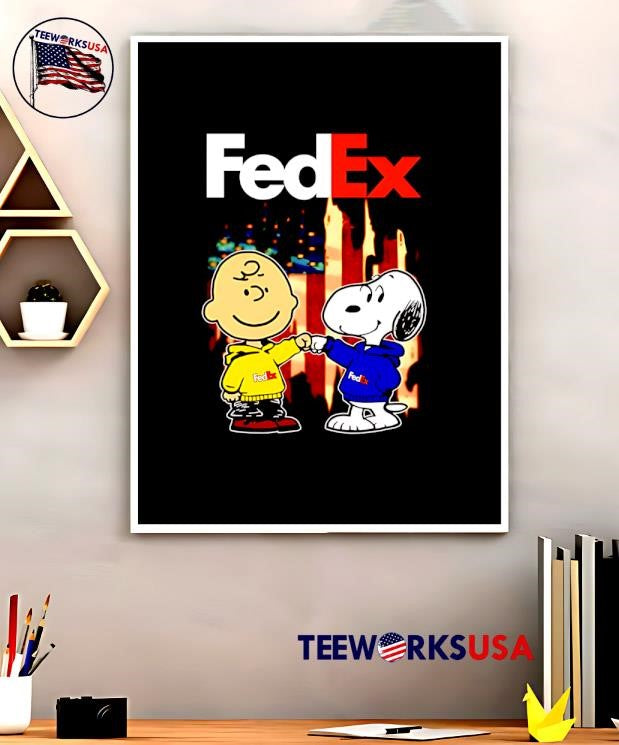 FEDEX Charlie Brown and Snoopy - Adult & Kids T-Shirts, Sweatshirts & Hoodies apparel design preview 5