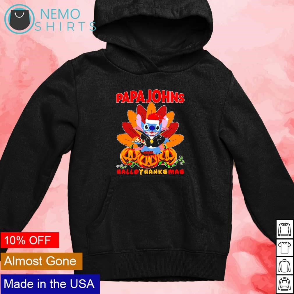 Papa John's Pizza Santa Stitch Hallothanksmas - Adult & Kids T-Shirts, Sweatshirts & Hoodies product image 2