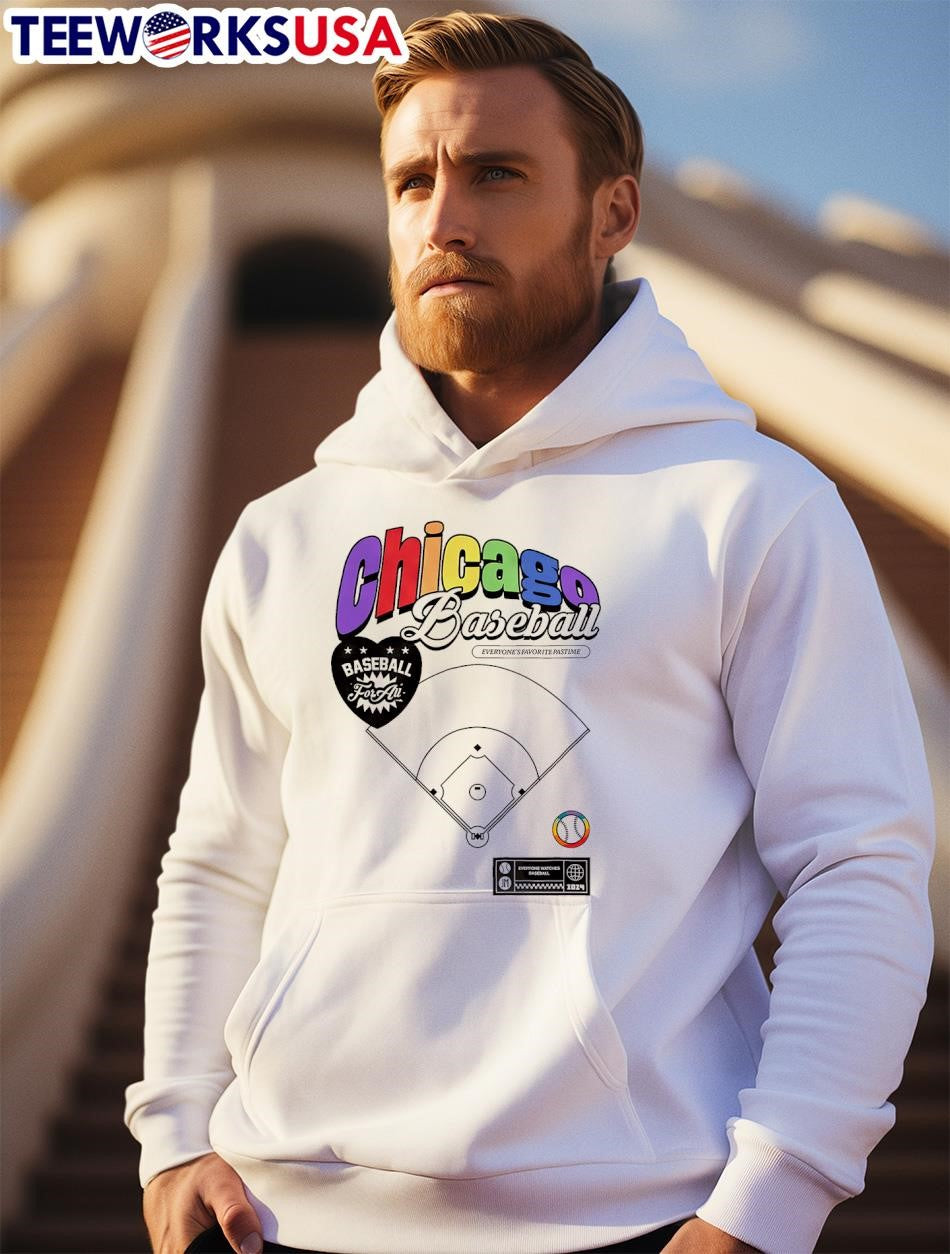 Chicago Cubs baseball everyone's favorite pastime for - Adult & Kids T-Shirts, Sweatshirts & Hoodies apparel design preview 2