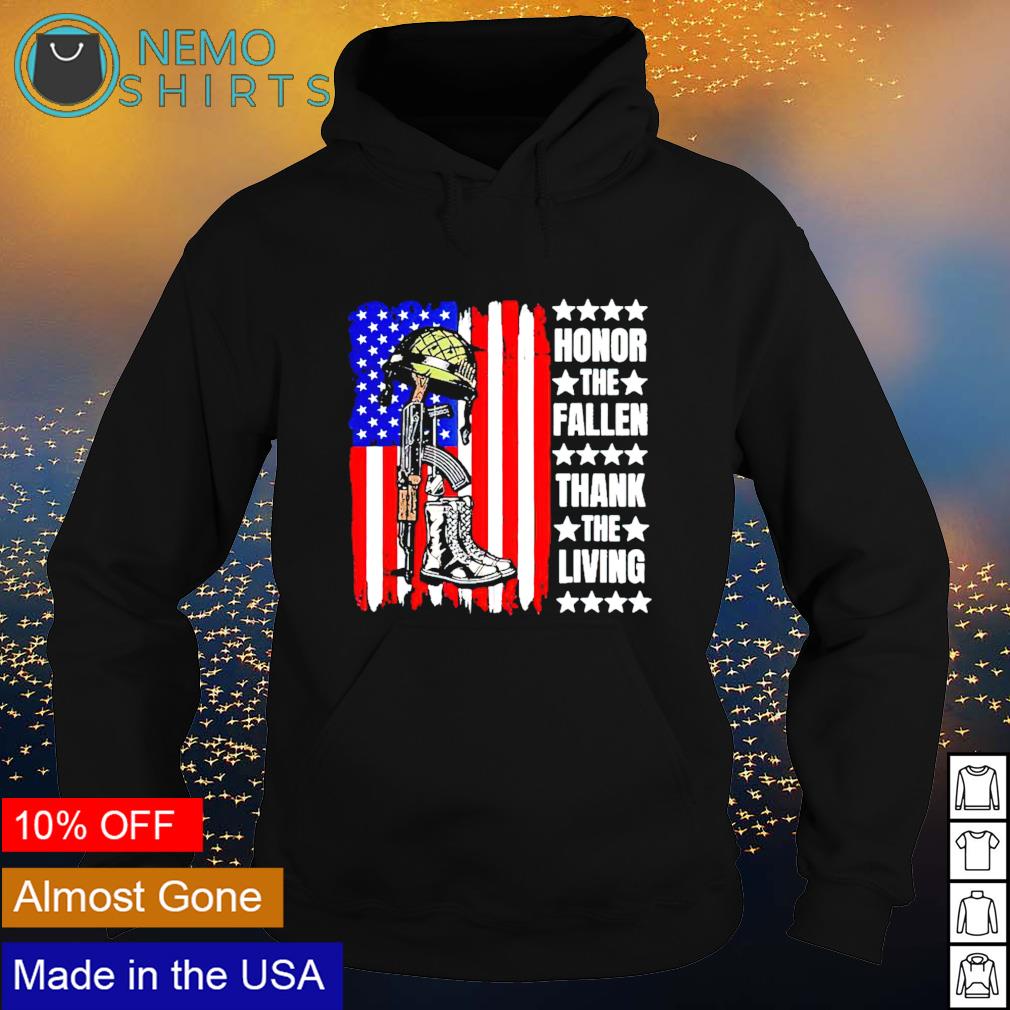 Honor the fallen thank living memorial day veteran - Adult & Kids T-Shirts, Sweatshirts & Hoodies product image 2