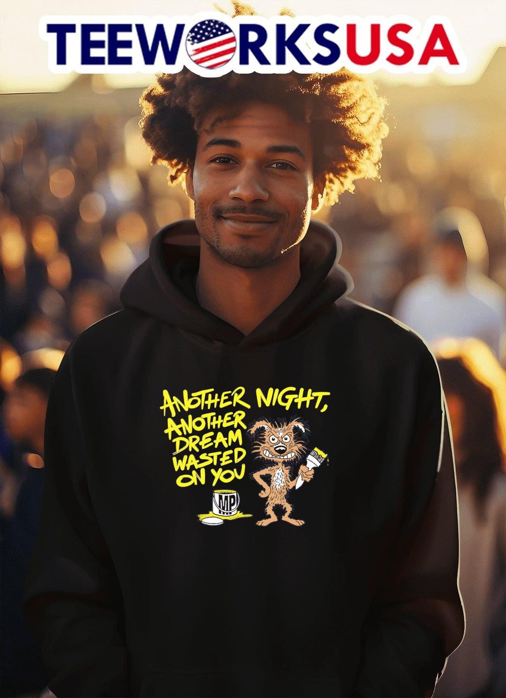 Graffiti dog another night dream wasted on you - Adult & Kids T-Shirts, Sweatshirts & Hoodies apparel design preview 2