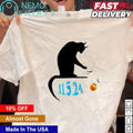 Cat swatting orange off table on 11 5 24 election day - Adult & Kids T-Shirts, Sweatshirts & Hoodies apparel design preview 1