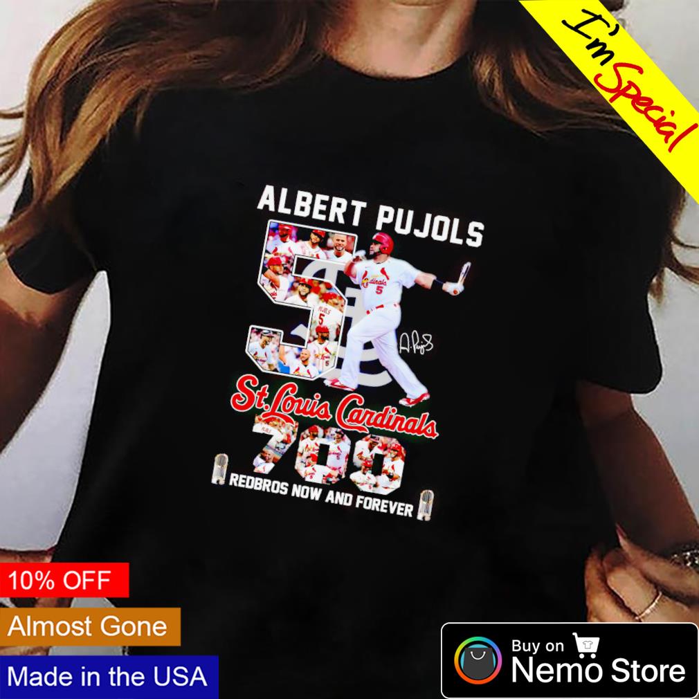 Albert Pujols St Louis Cardinals redbros now and - Adult & Kids T-Shirts, Sweatshirts & Hoodies apparel design preview 2