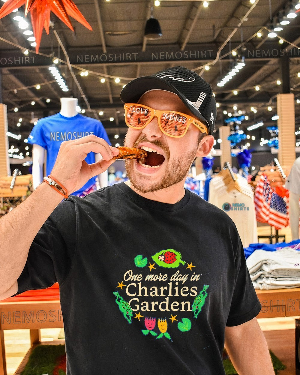 One more day in Charlie's garden - Adult & Kids T-Shirts, Sweatshirts & Hoodies apparel design preview 1