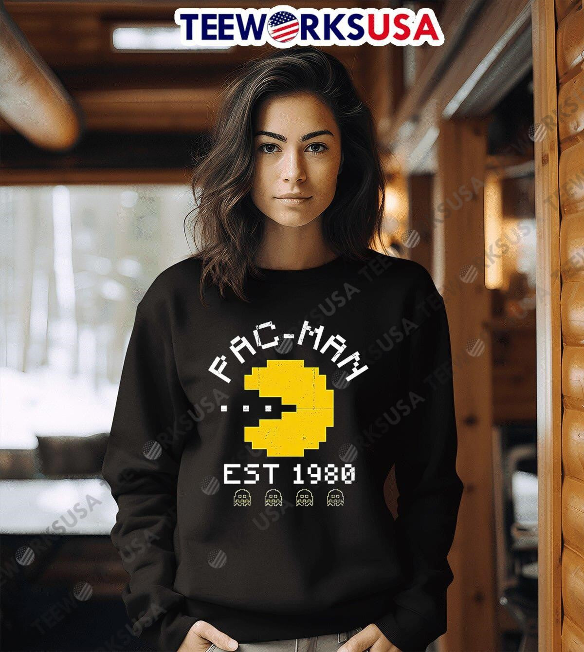 Pac Man EST 1980 retro - Adult & Kids T-Shirts, Sweatshirts & Hoodies apparel design preview 3