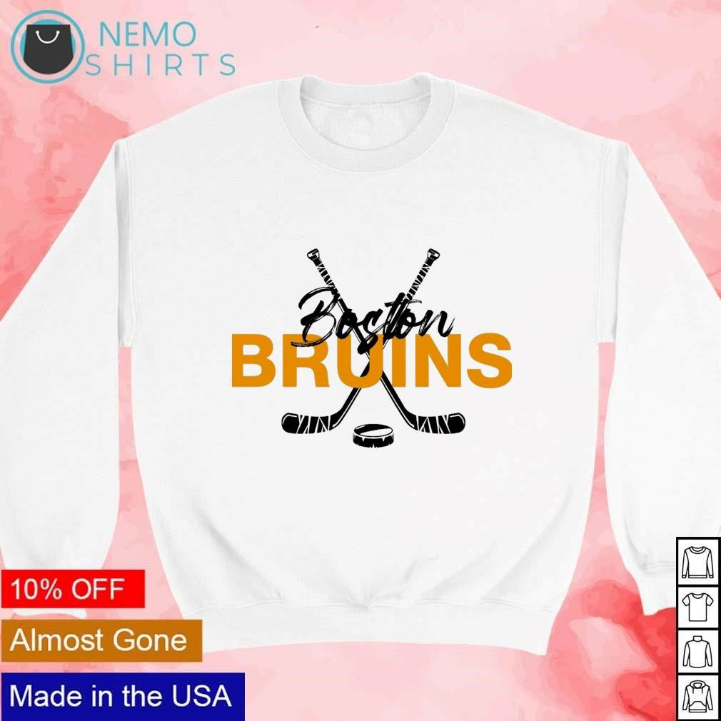 Boston Bruins hockey sticks and puck - Adult & Kids T-Shirts, Sweatshirts & Hoodies apparel design preview 4