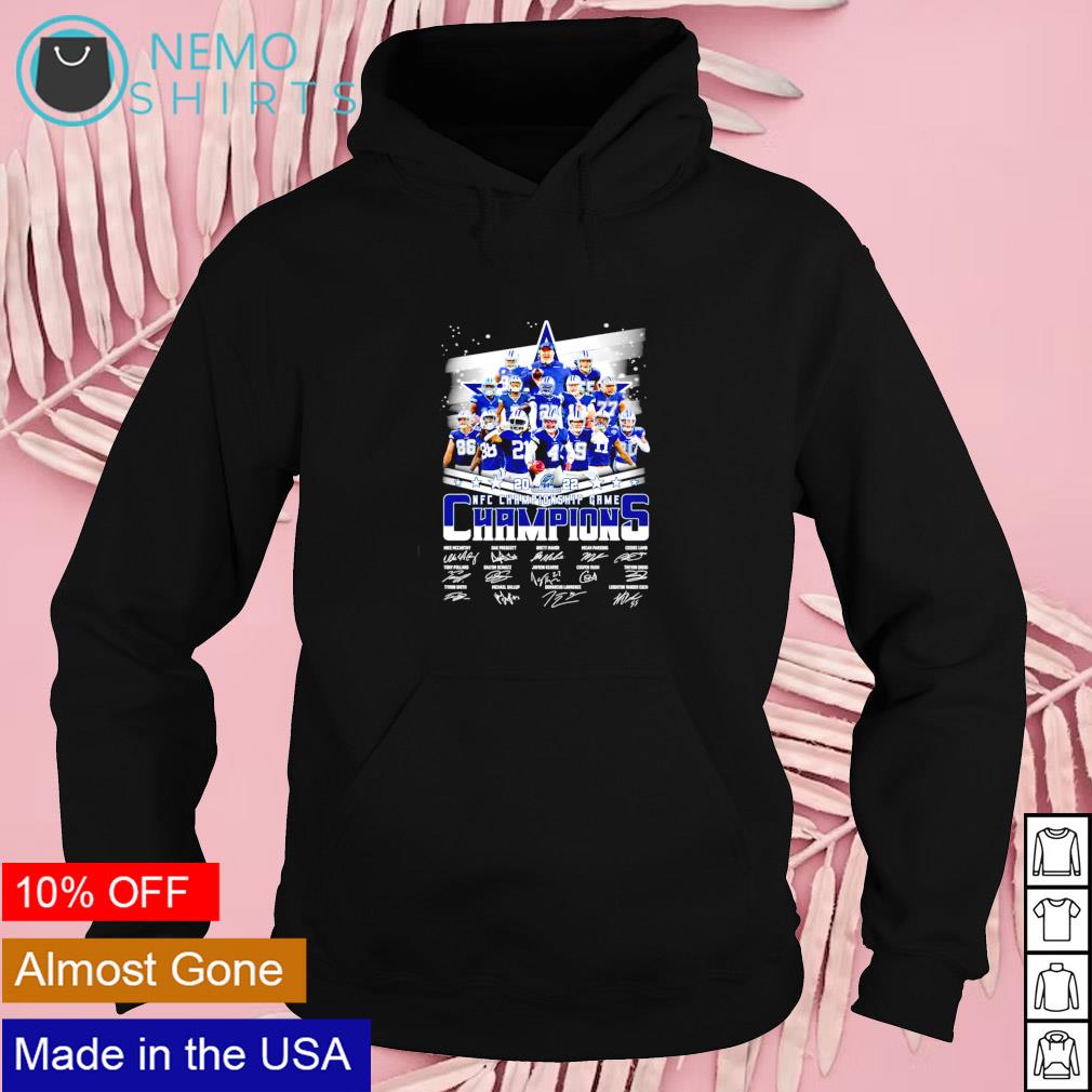 Dallas Cowboys 2022 NFC championship game signatures - Adult & Kids T-Shirts, Sweatshirts & Hoodies product image 2