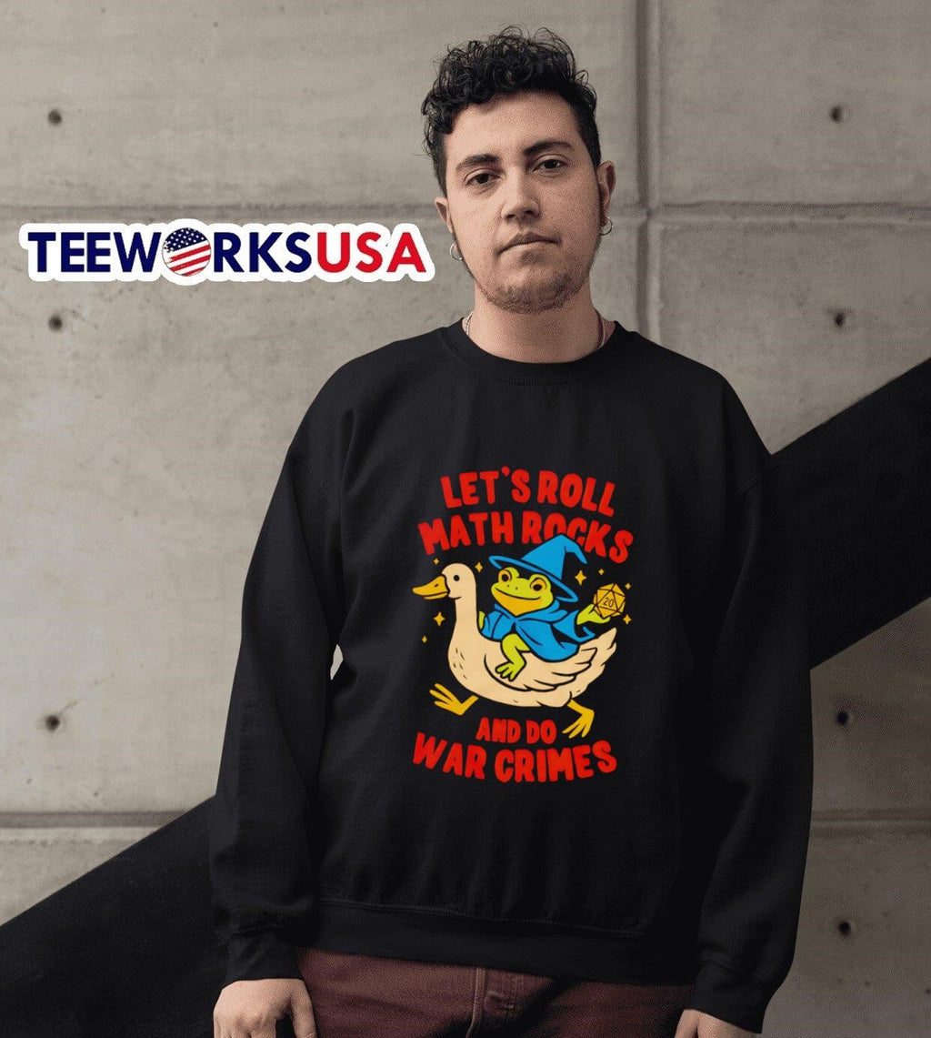 Frog let's roll math rocks and do war crimes - Adult & Kids T-Shirts, Sweatshirts & Hoodies apparel design preview 6