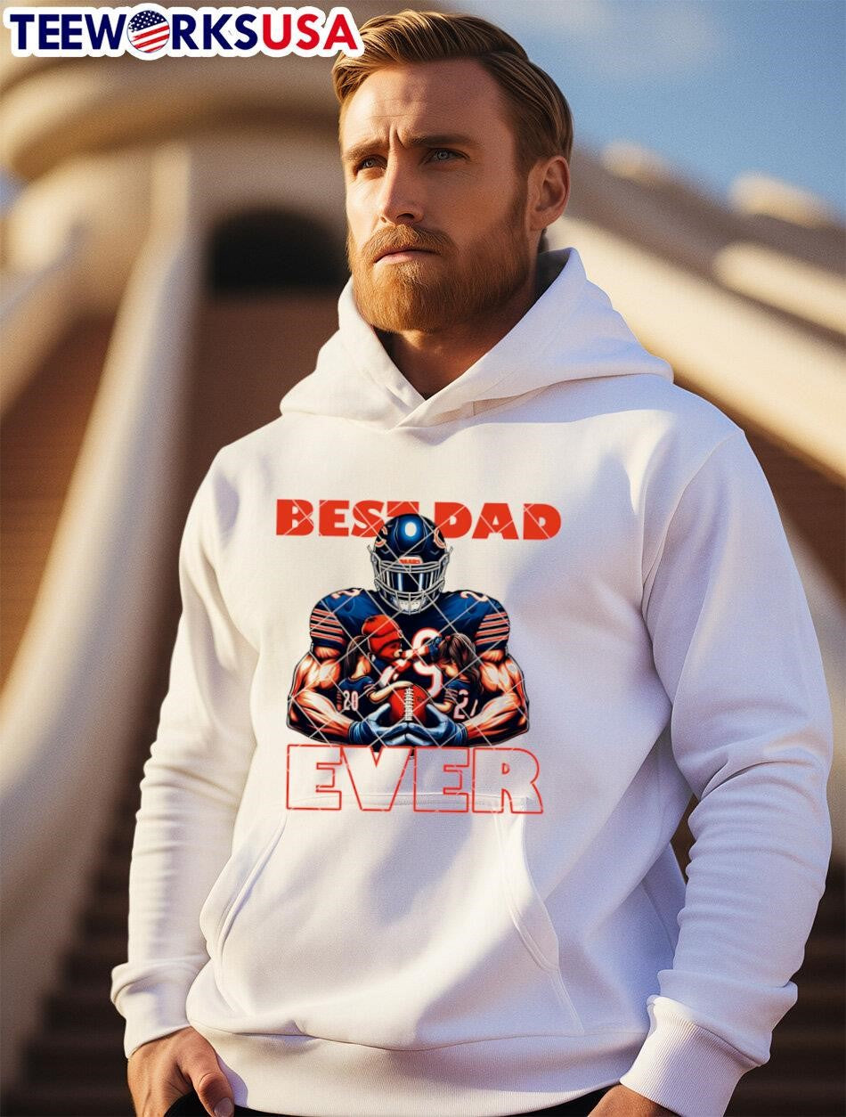 Chicago Bears Best Dad Ever - Adult & Kids T-Shirts, Sweatshirts & Hoodies apparel design preview 2