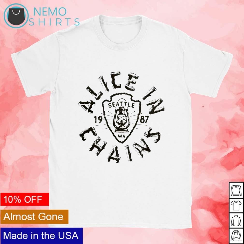 Alice in Chains Seattle Washington since 1987 logo - Adult & Kids T-Shirts, Sweatshirts & Hoodies apparel design preview 1