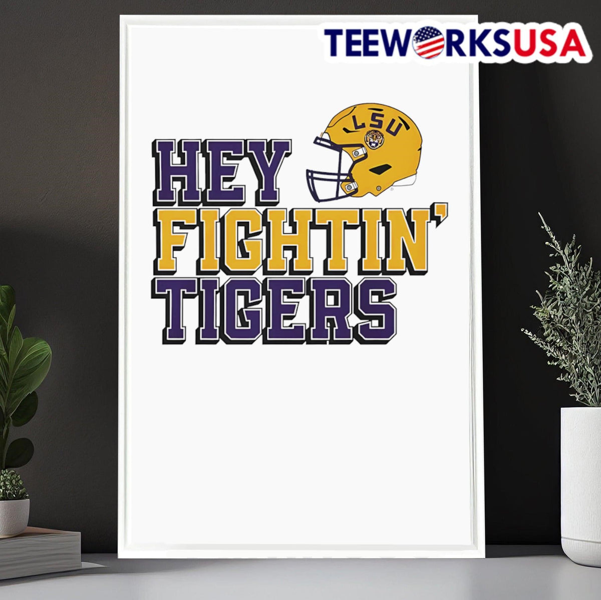LSU hey fightin' Tigers - Adult & Kids T-Shirts, Sweatshirts & Hoodies apparel design preview 6