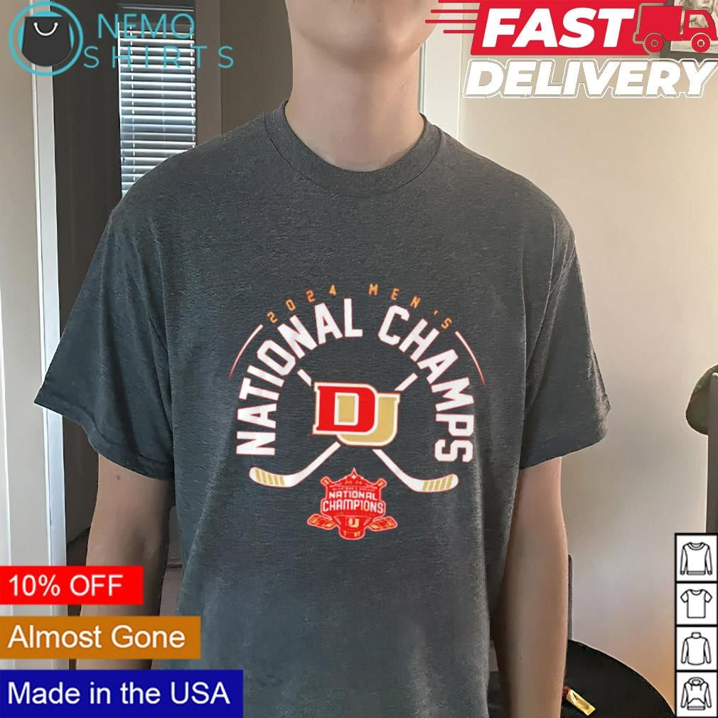 Denver Pioneers 2024 men's hockey national champs - Adult & Kids T-Shirts, Sweatshirts & Hoodies apparel design preview 3