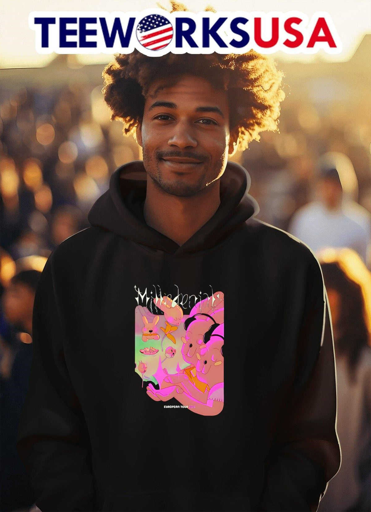 Milledenials European Tour 2025 - Adult & Kids T-Shirts, Sweatshirts & Hoodies apparel design preview 2