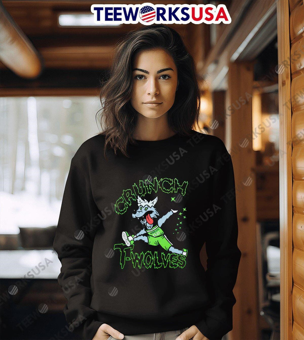 Minnesota Timberwolves Mascot Crunch F-wolves - Adult & Kids T-Shirts, Sweatshirts & Hoodies apparel design preview 6